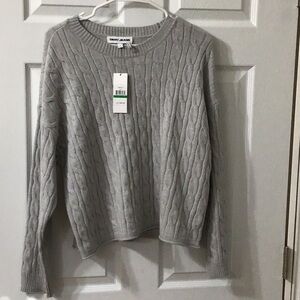 Dkny Gray Cable Knit Sweater
